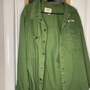 Arm green button up jacket/ shirt